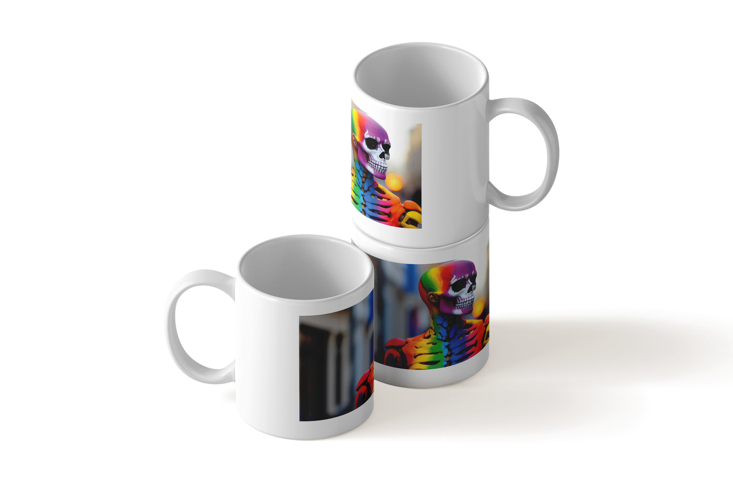 Klassische Tasse "Colored skeleton"