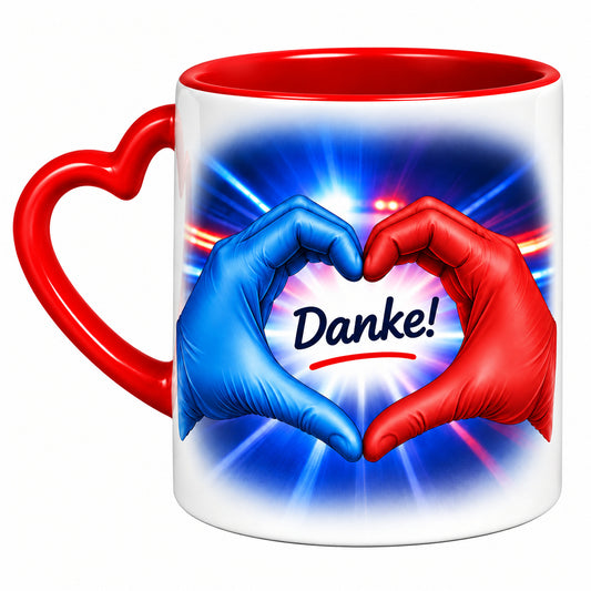 Tasse mit Herzhenkel